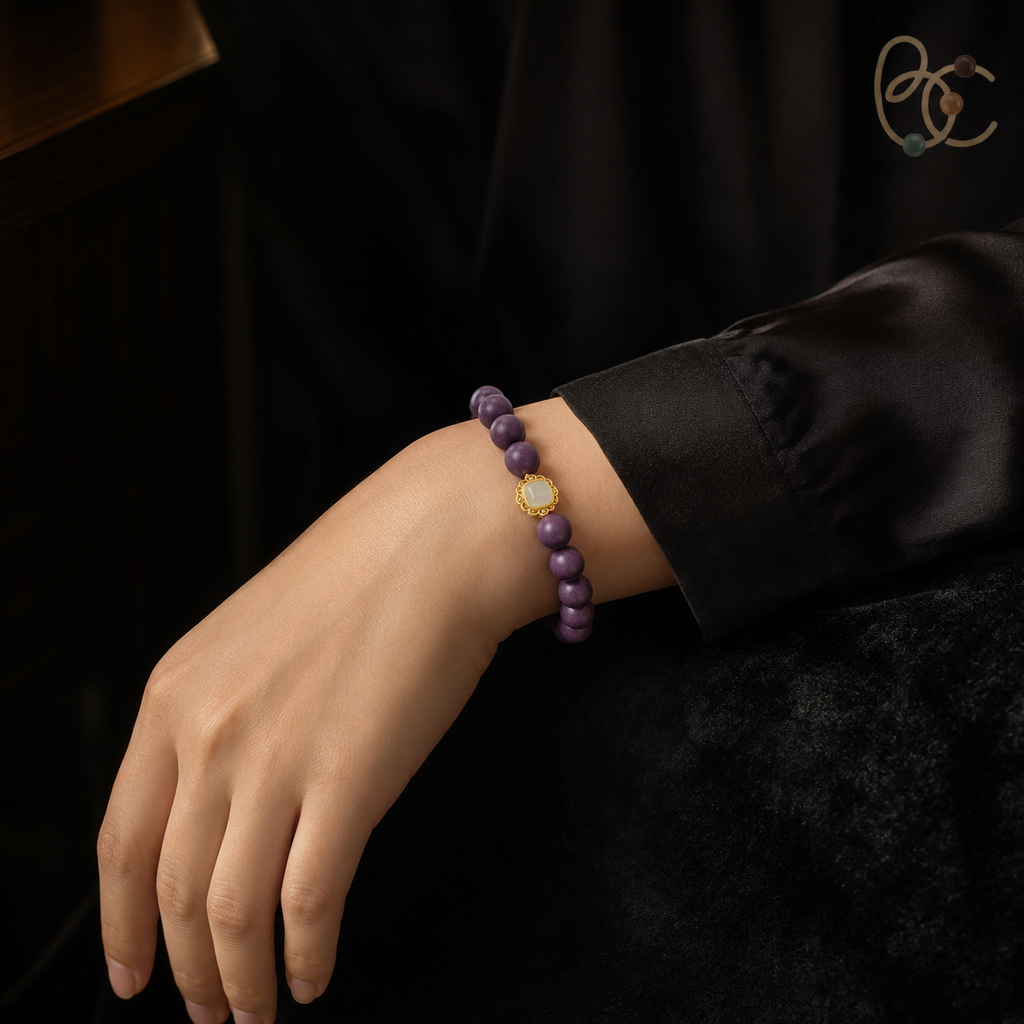 Imperial Violet — Lavender Agarwood Herbal Incense Bracelet