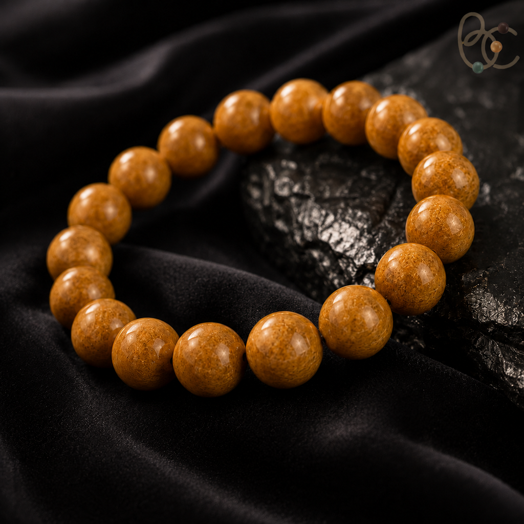 Pear Pavilion — 15-Bead Agarwood & Sandalwood Bracelet