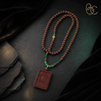 Dunhuang Spectrum — Floral Sandalwood Incense Bead Buddha Necklace