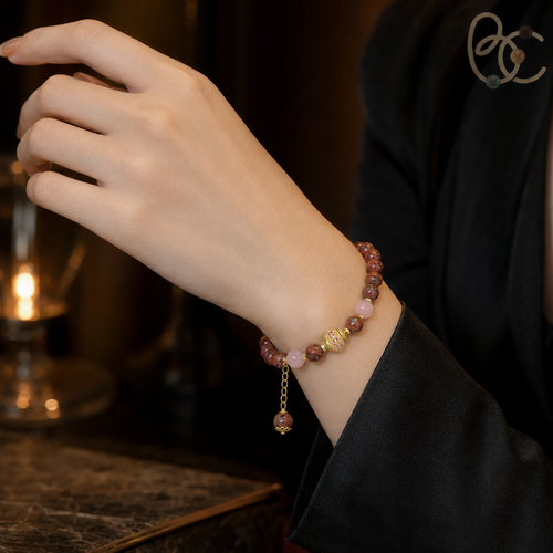 Dunhuang Spectrum — Floral Tea & Sandalwood Incense Charm Bracelet