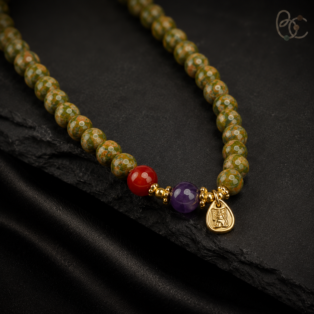 Verdant Porcelain — Gardenia Jasmine Herbal Incense Mala