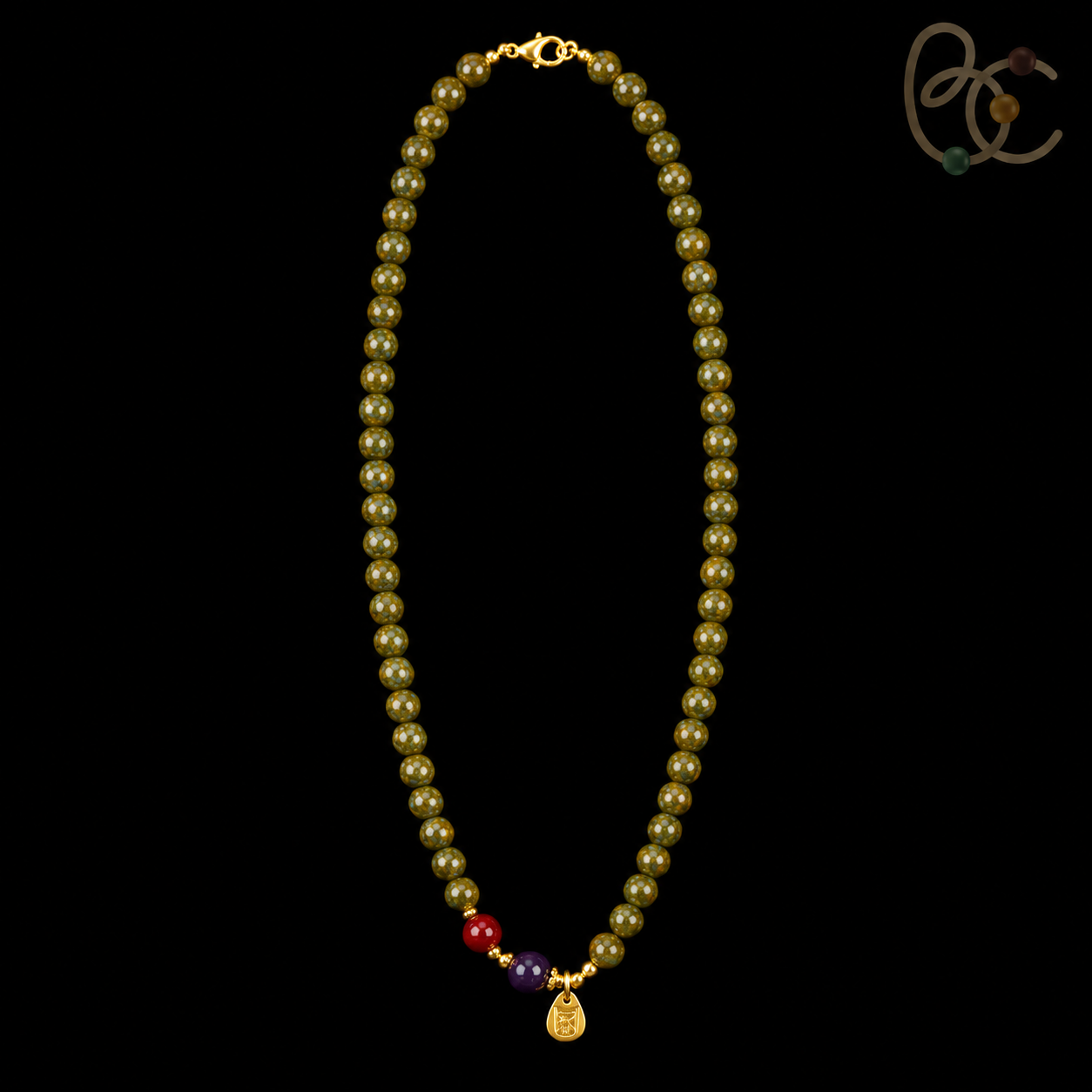 Verdant Porcelain — Gardenia Jasmine Herbal Incense Mala