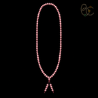 Blush Reverie — Rose Agarwood Long-Strand Incense Mala
