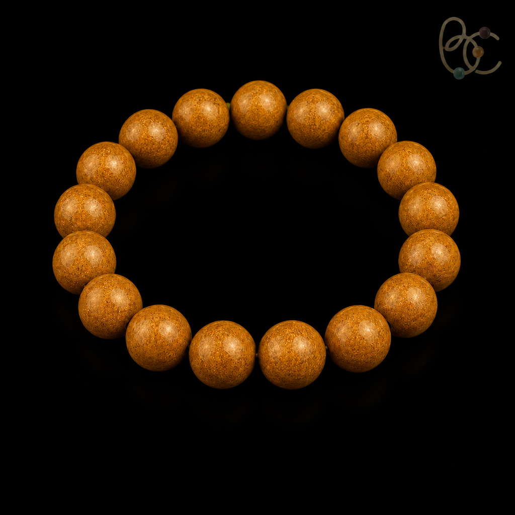 Pear Pavilion — 15-Bead Agarwood & Sandalwood Bracelet