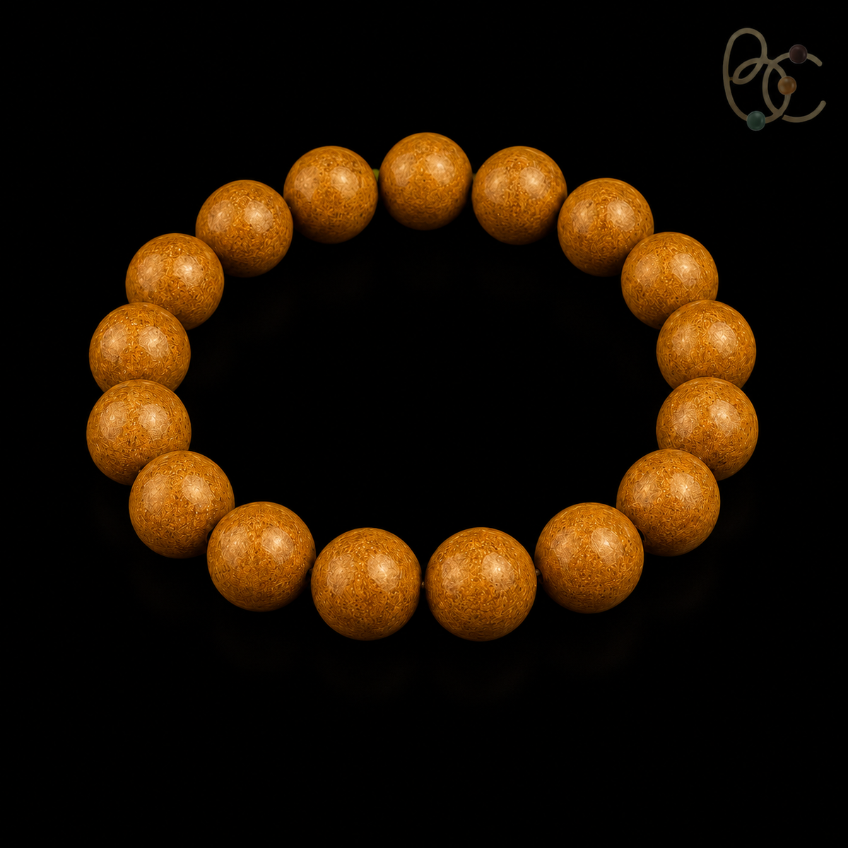 Pear Pavilion — 15-Bead Agarwood & Sandalwood Bracelet