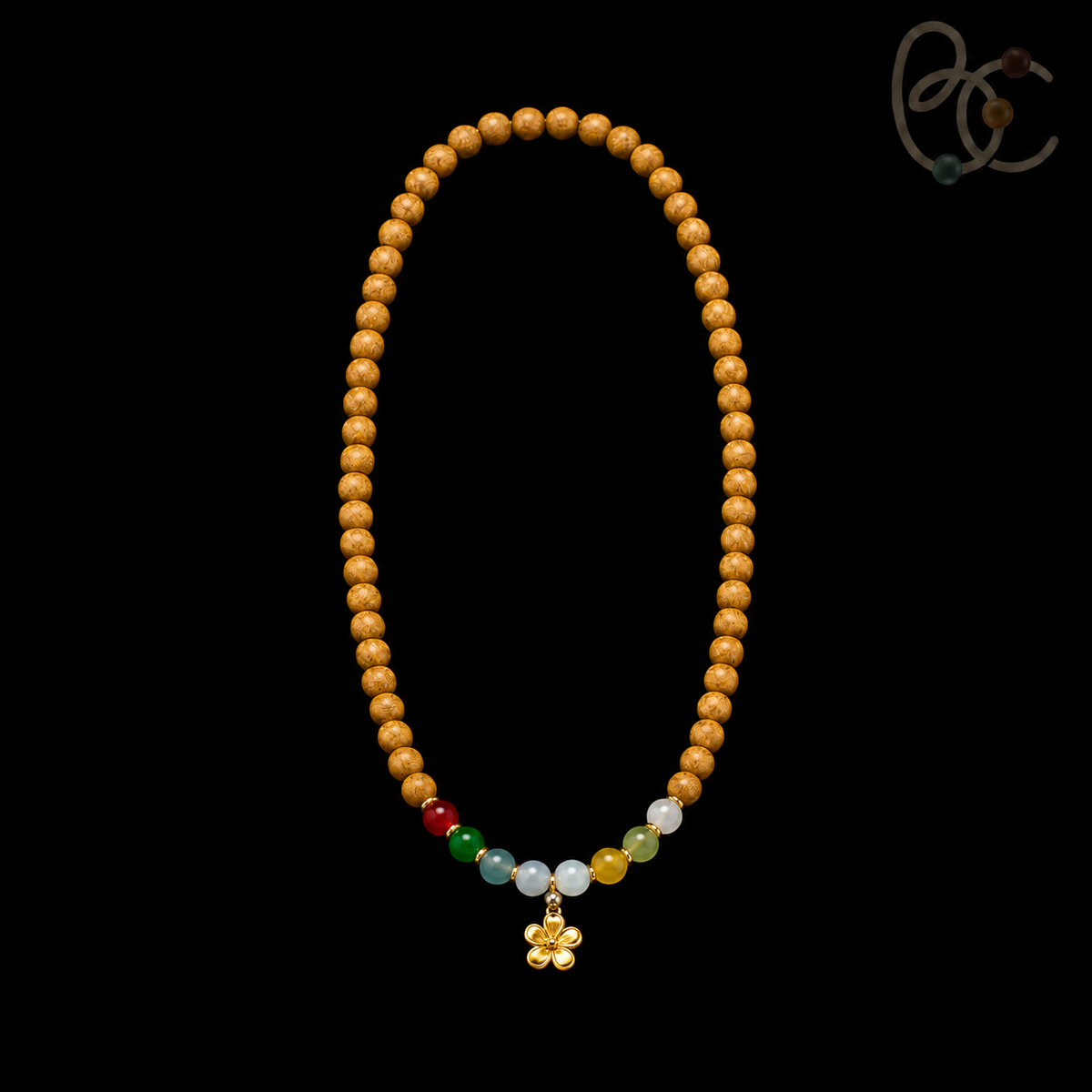 Pear Pavilion — 8mm Agarwood Incense Handheld Mala