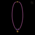 Imperial Violet — Double-Wrap Rose Bracelet with Horse Charm