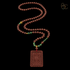 Dunhuang Spectrum — Floral Sandalwood Incense Bead Buddha Necklace