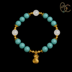 Jade Fortune — 10mm Citrus Agarwood Incense Charm Bracelet
