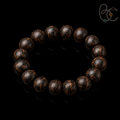 Black Gold Fourfold — 15mm Agarwood Sandalwood Incense Bracelet