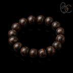 Black Gold Fourfold — 15mm Agarwood Sandalwood Incense Bracelet