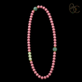 Blush & Azure — Double-Wrap Rose Agarwood Incense Bracelet