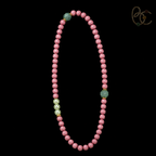 Blush & Azure — Double-Wrap Rose Agarwood Incense Bracelet