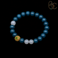 Azure Sage — Mint Agarwood Incense Bracelet with White Agate