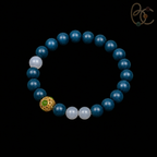 Azure Sage — Mint Agarwood Incense Bracelet with White Agate