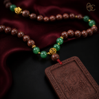 Dunhuang Spectrum — Floral Sandalwood Incense Bead Buddha Necklace