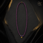 Imperial Violet — Double-Wrap Rose Bracelet with Horse Charm