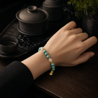 Jade Fortune — 10mm Citrus Agarwood Incense Charm Bracelet
