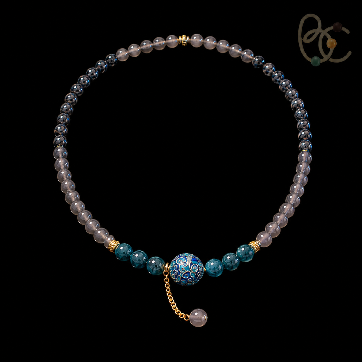 Fourfold Lacquer — Agarwood Sandalwood Incense Bead Necklace