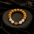 Pear Pavilion — 12mm Agarwood & Sandalwood Charm Bracelet