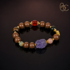 Greenwood Air — Spiced Agarwood Bracelet with Fox Charm
