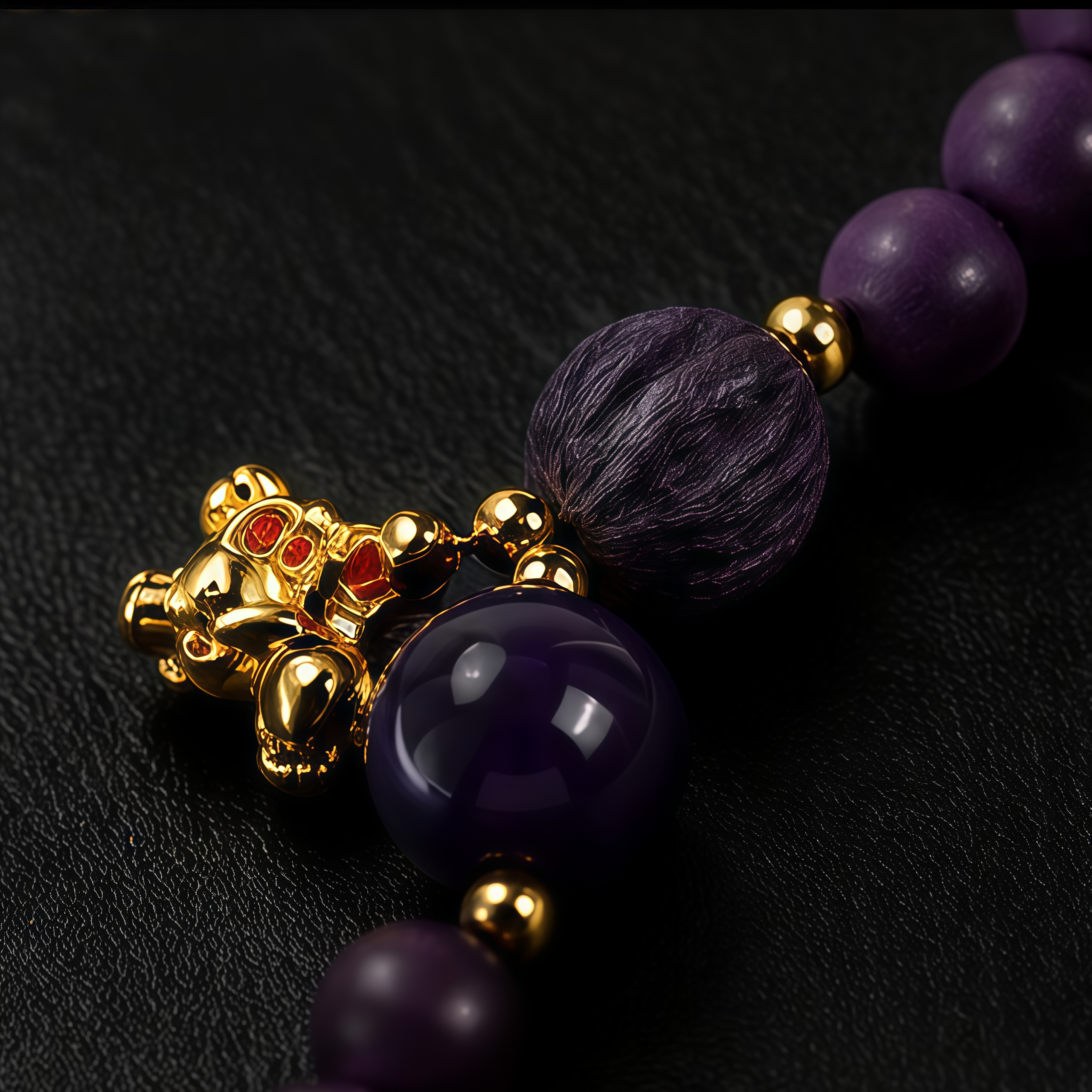 Purple Herbal Horse Charm Aroma Bracelet