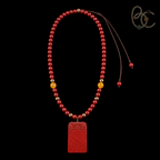 Lady of Blossoms — Agarwood Rose Incense Bead Pendant Necklace