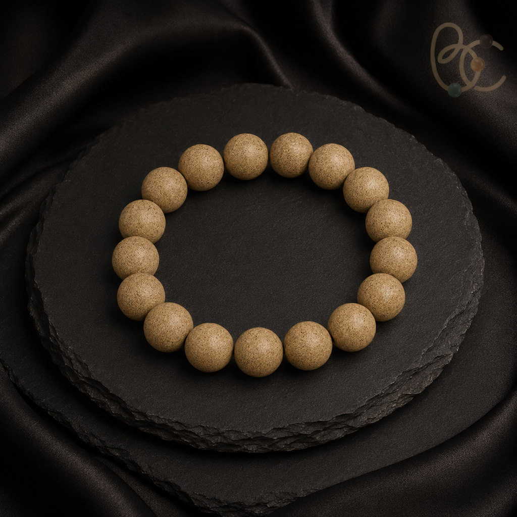 White Dragon Veil — 15mm Sandalwood & Frankincense Bracelet