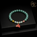 Jade Fortune — Citrus Agarwood Incense Bracelet with Cat's Eye