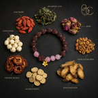 Rose Ease — Rose & Jujube Incense Bracelet with Rose Quartz