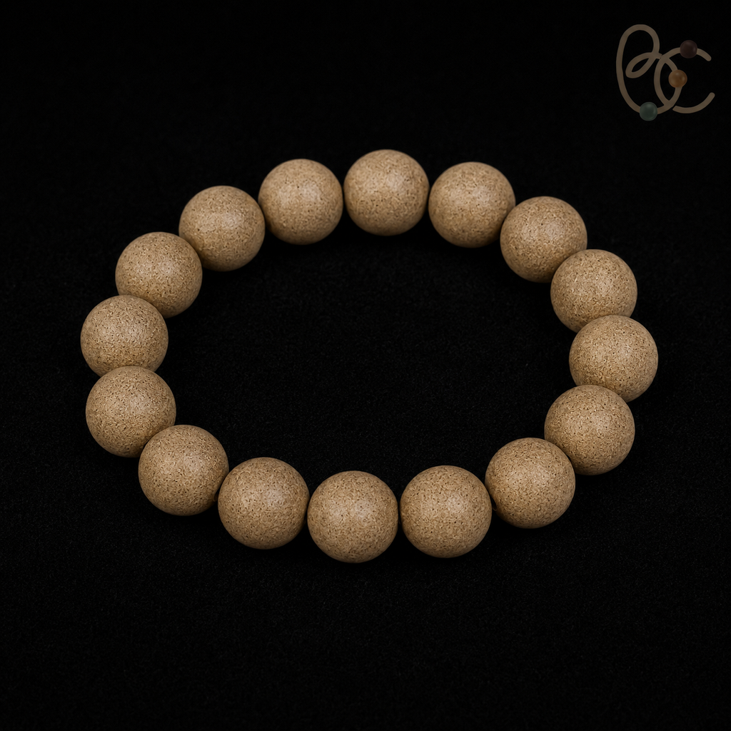 White Dragon Veil — 15mm Sandalwood & Frankincense Bracelet
