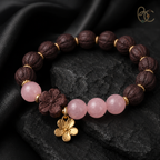 Rose Ease — Rose & Jujube Incense Bracelet with Rose Quartz