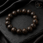 Black Gold Fourfold — 15mm Agarwood Sandalwood Incense Bracelet