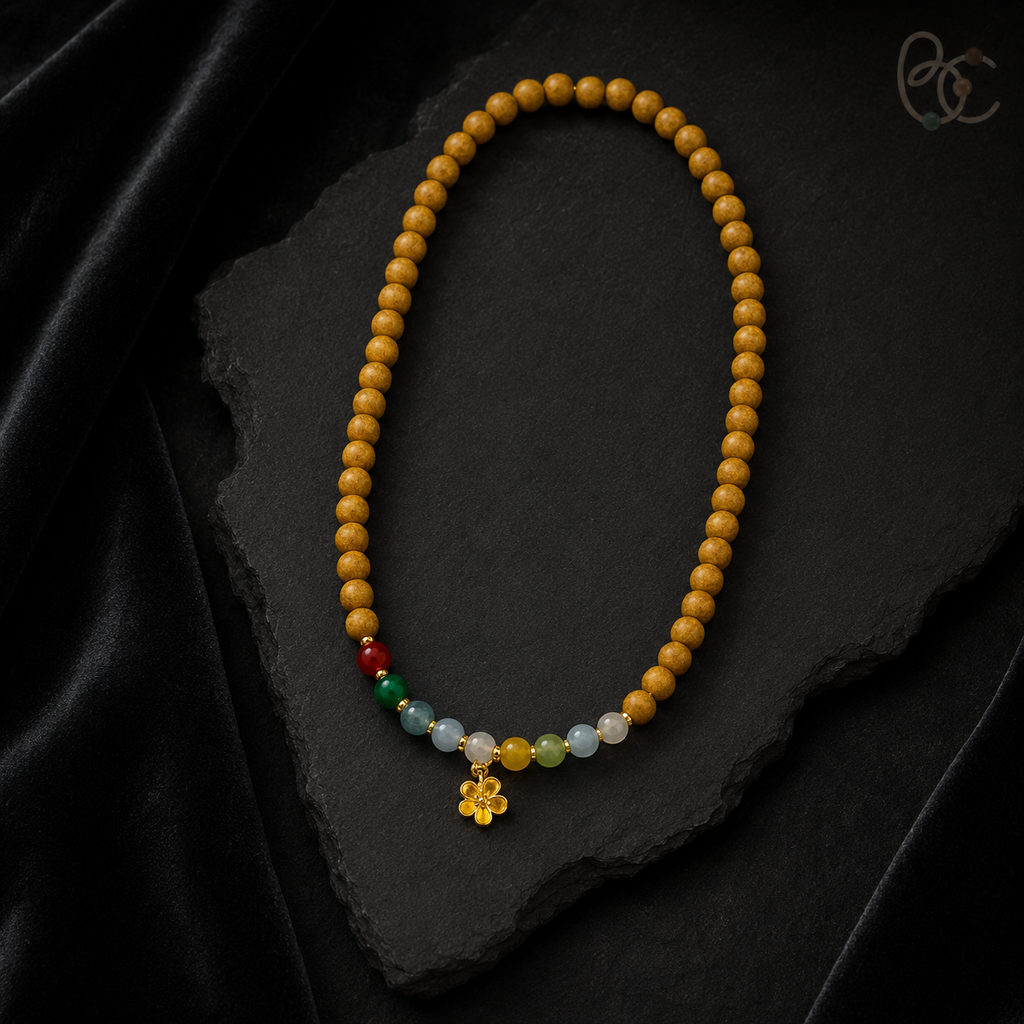 Pear Pavilion — 8mm Agarwood Incense Handheld Mala