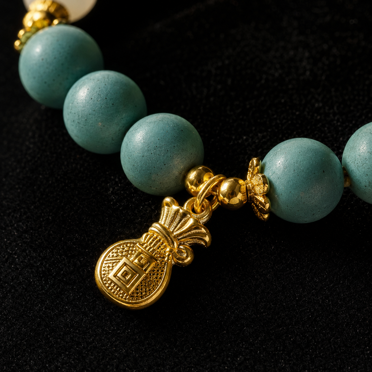 Jade Fortune — 10mm Citrus Agarwood Incense Charm Bracelet