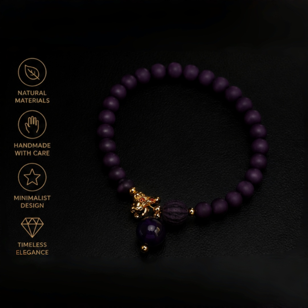 Purple Herbal Horse Charm Aroma Bracelet