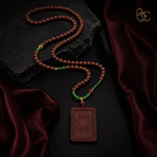 Dunhuang Spectrum — Floral Sandalwood Incense Bead Buddha Necklace