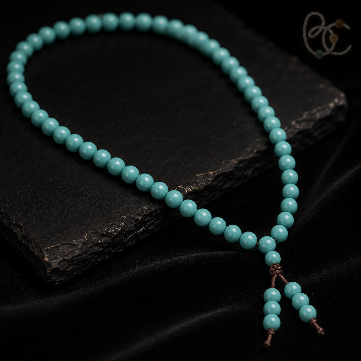 Jade Fortune — Long-Strand Citrus Agarwood Herbal Incense Mala