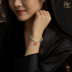 Jade Fortune — Citrus Agarwood Incense Bracelet with Cat's Eye