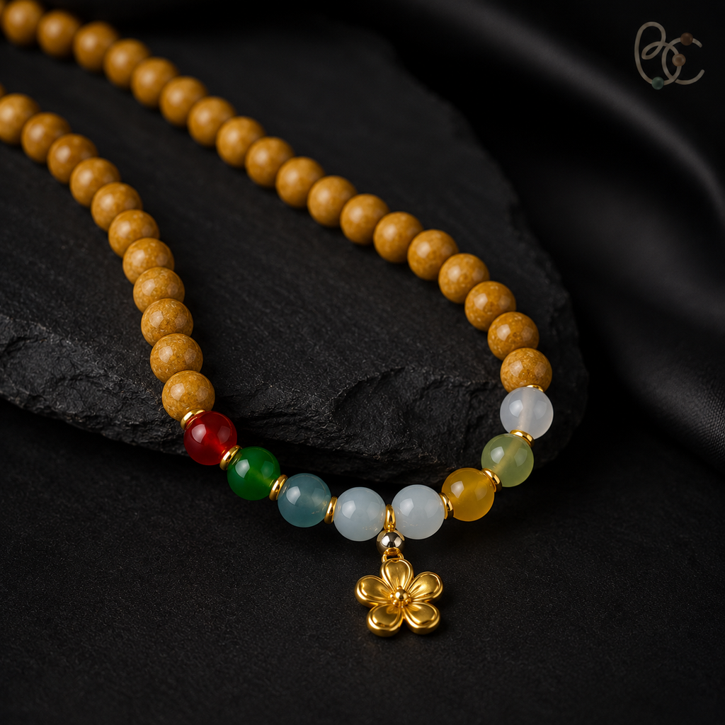 Pear Pavilion — 8mm Agarwood Incense Handheld Mala