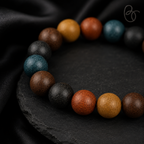 Five Elements Harmony — 15mm Herbal Incense Bead Bracelet