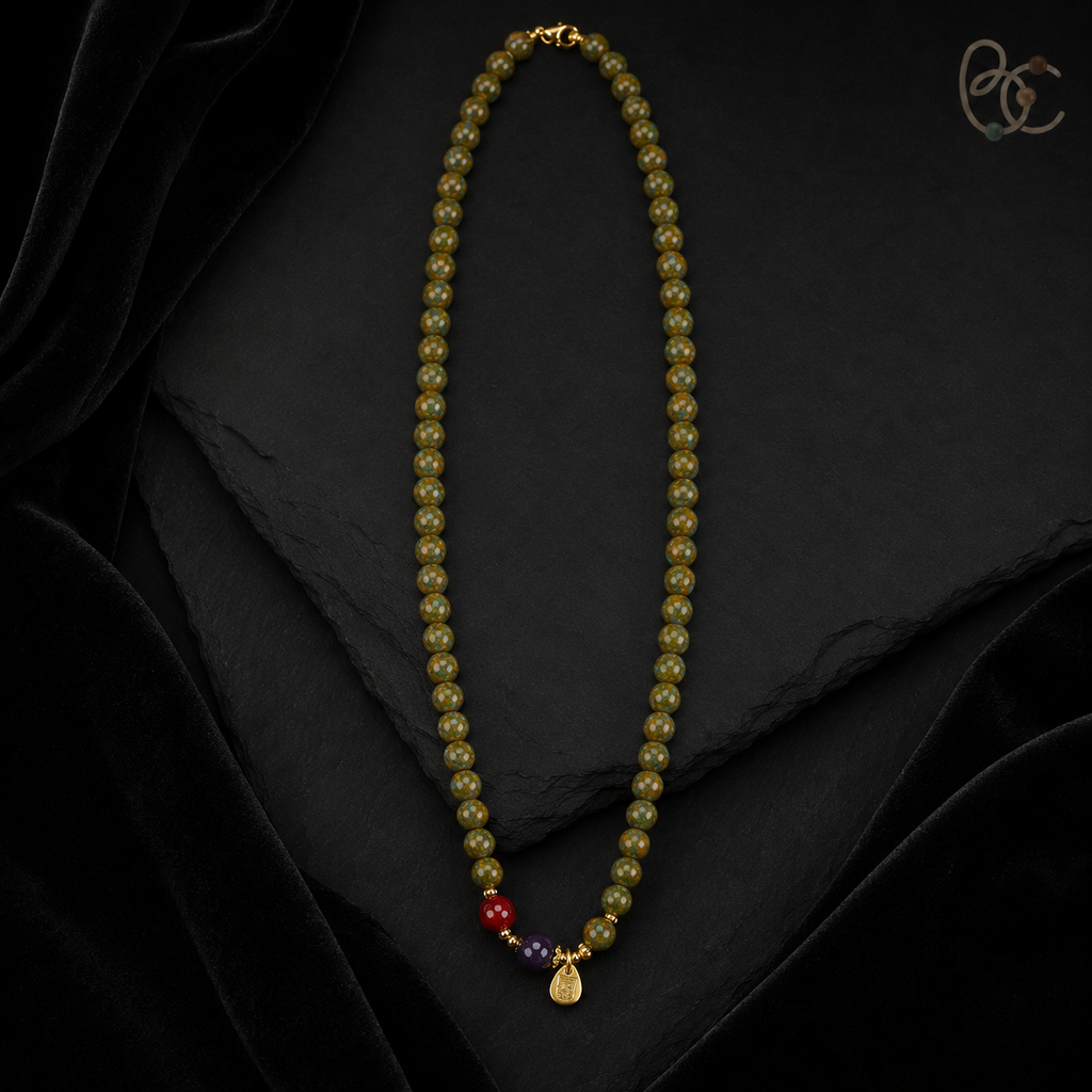 Verdant Porcelain — Gardenia Jasmine Herbal Incense Mala