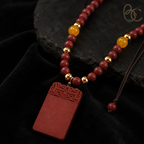 Lady of Blossoms — Agarwood Rose Incense Bead Pendant Necklace