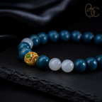 Azure Sage — Mint Agarwood Incense Bracelet with White Agate