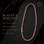 Blush & Azure — Double-Wrap Rose Agarwood Incense Bracelet