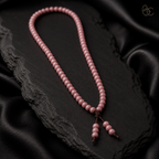Blush Reverie — Rose Agarwood Long-Strand Incense Mala
