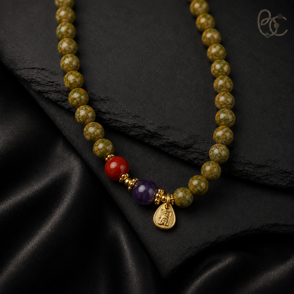 Verdant Porcelain — Gardenia Jasmine Herbal Incense Mala