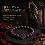 Imperial Violet — Rose Sandalwood Bracelet with Floral Charm