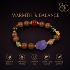 Greenwood Air — Spiced Agarwood Bracelet with Fox Charm