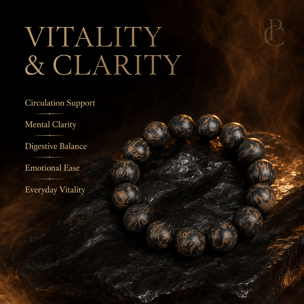Black Gold Fourfold — 15mm Agarwood Sandalwood Incense Bracelet